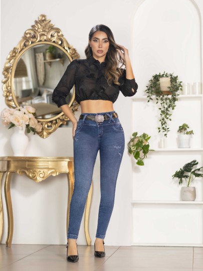 SKINNY SIN BOLSILLOS TONO OSCURO