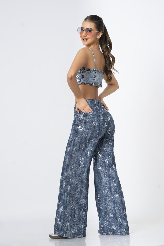 WIDE LEG JEANS CLARO