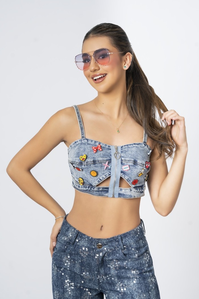 WIDE LEG JEANS CLARO