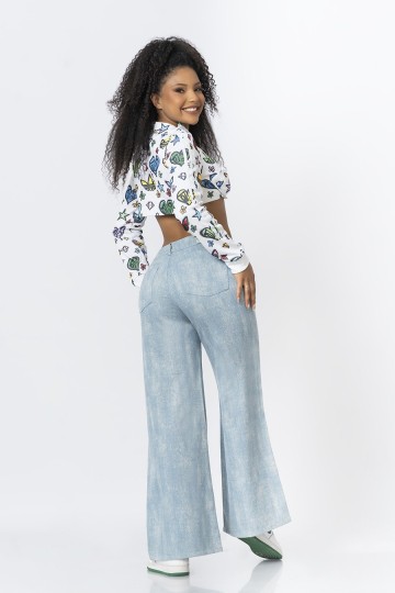 WIDE LEG JEANS CLARO