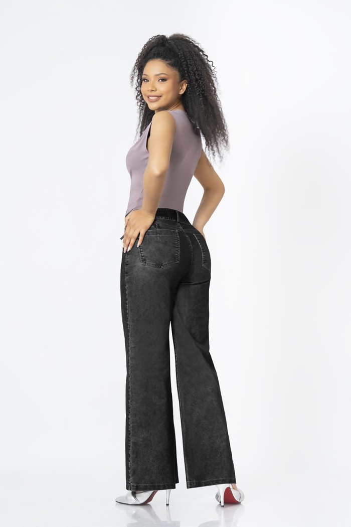 WIDE LEG JEANS OSCURO